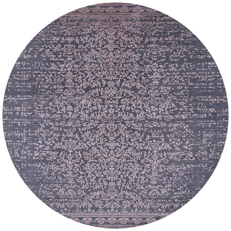 Shanon Floral Indoor Rug, Round 4'