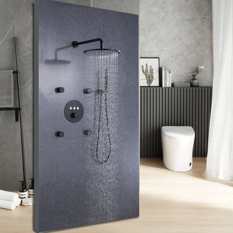 All-In-One Kit with Rough in-Valve, Matte Black
