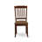 5 Piece Modern Dining Table Set Includes a Round Wooden Table with Dropleaf and 4 Linen Fabric Kitchen Dining Chairs, 42x42 Inch, Mahogany-452624960-452624989