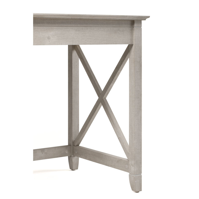 Huckins 3 Piece Credenza Desk Office Set, Washed Grey