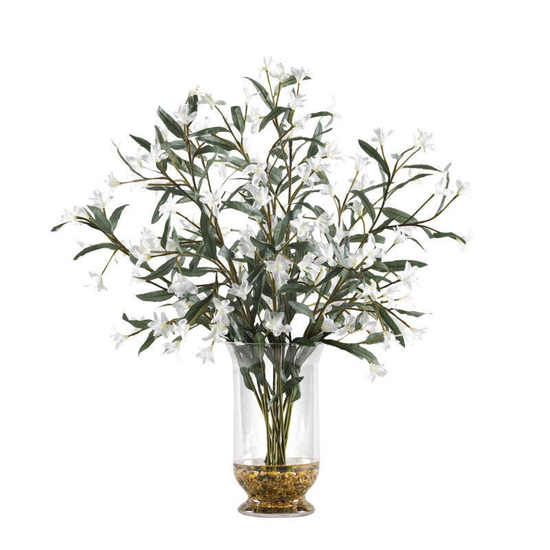 Vase décoratif en verre fleur de fleurs sauvages