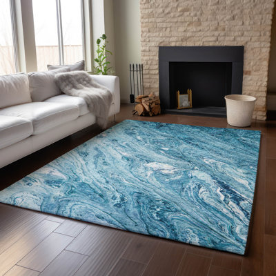 Premium Machine Washable Cerrito Sky Rug