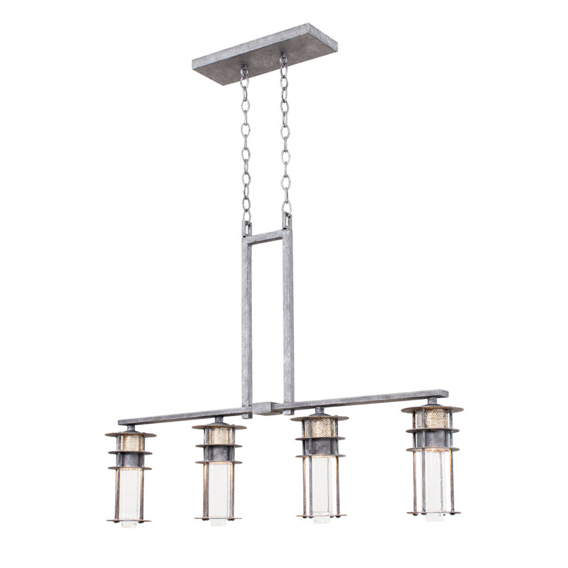 Anchorage 4 LT Rugged Iron Linear Pendant Kalco
