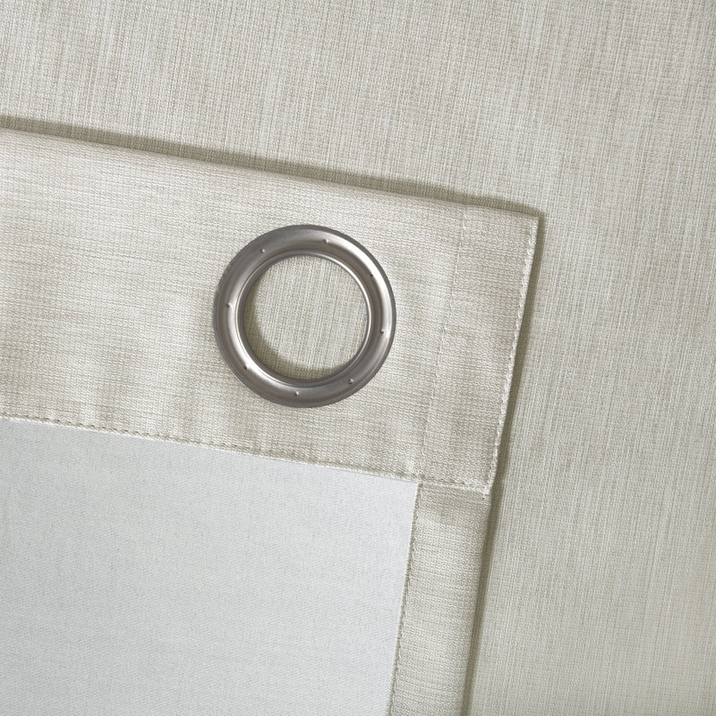 Holloman Solid Color Max Blackout Thermal Grommet Curtain Panel, Taupe, 52" W x 96" L