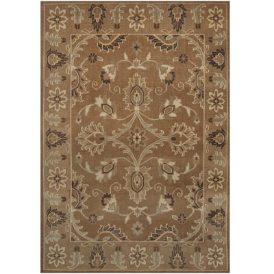 Tapis de zone en laine 5 pi 7 po x 8 pi noué la à la main one-of-kind Supriya
