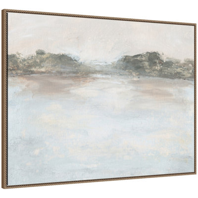 «Washed Blue Abstract Landscape» par Naomi Hink, impression sur toile encadrée