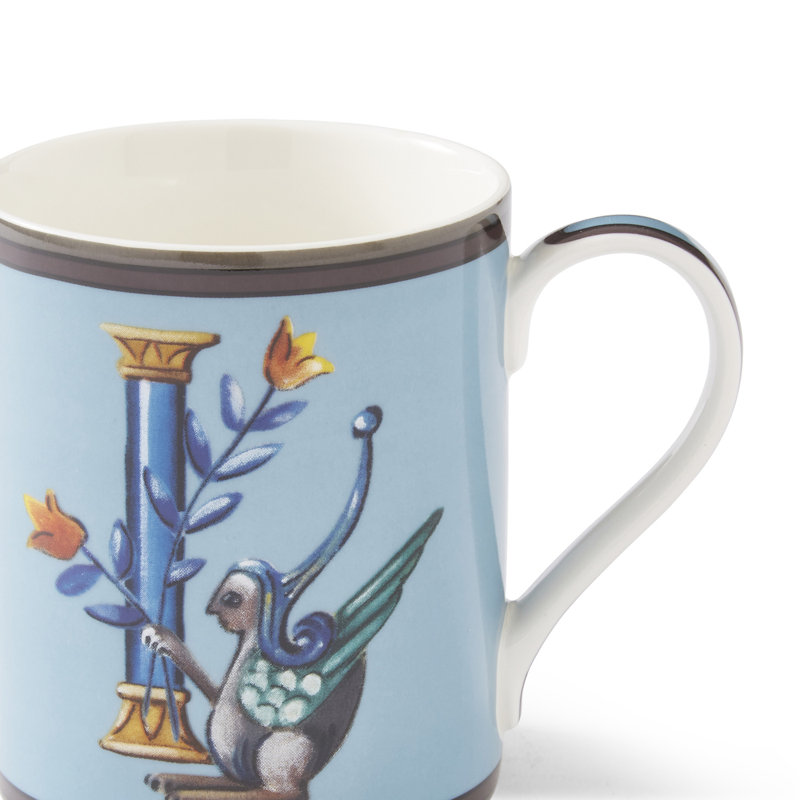 Kit Kemp, Alphabet - Mug A-Z, Blue, I