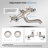 2 Handle Wall Mounted Clawfoot Tub Faucet-97567326