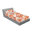 Vermillon, corail foncé / floral
