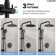 Wall Mount Pressure-Balanced Shower System,10"Rainfall Shower Head with Slider Bar Handheld Spray