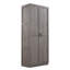 Armoire de rangement moderne Cornelia avec 4 tablettes fixes et réglables de couleur grise-819760020