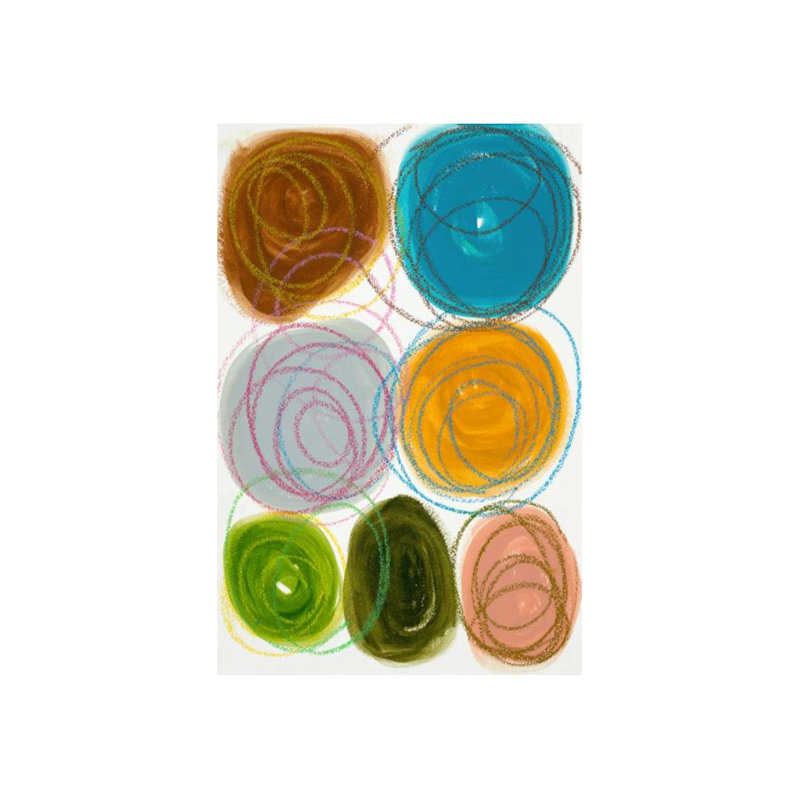 «Color Lines I» par Sara Brown - impression, Couche de verre, H 36 po x l 24 po