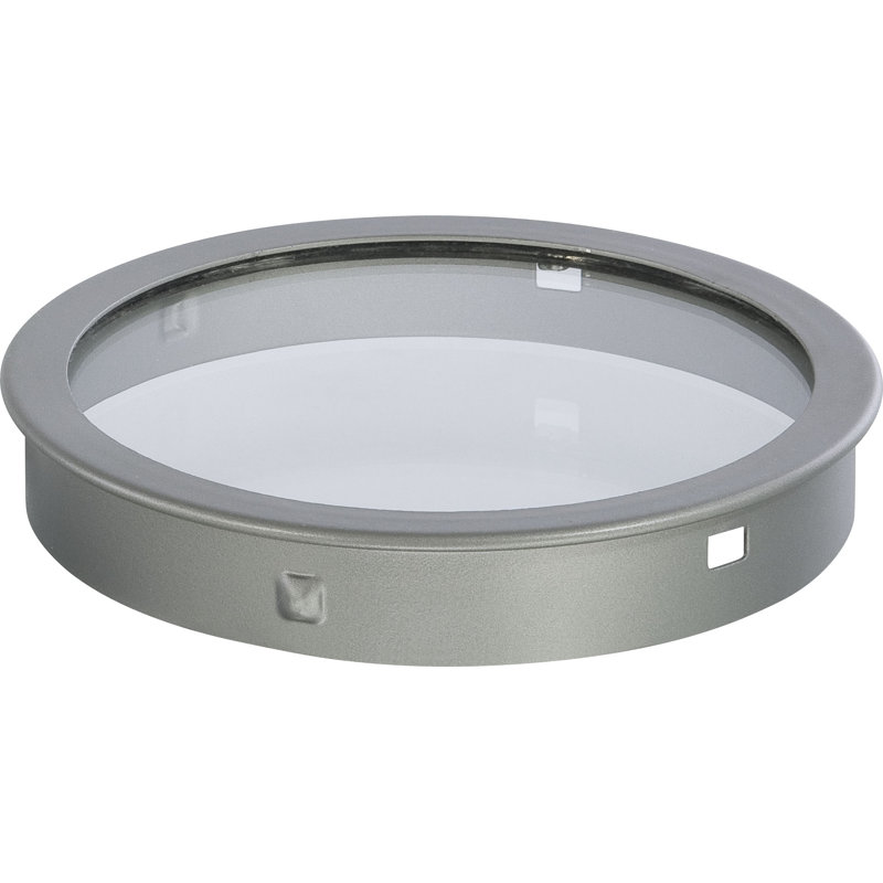 Volume Lighting V0965 Silver Gray Top Cover Lens for Outdoor Wall Cylinder, Silver Gray