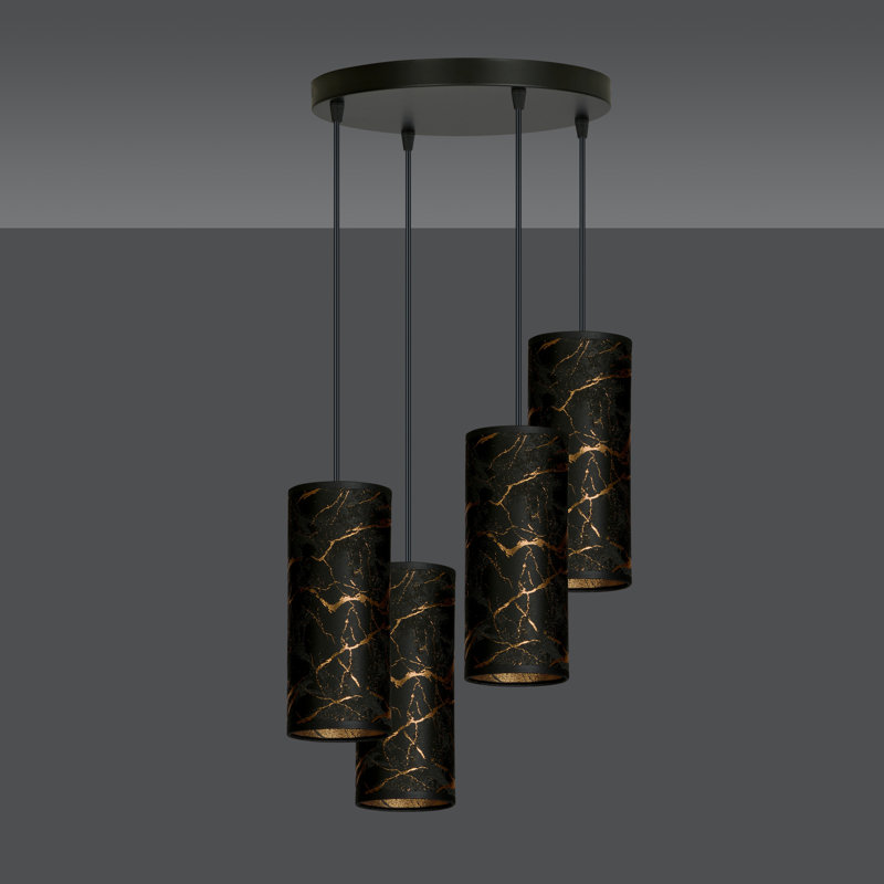 Sutter 4 - Light Cluster Pendant, Black
