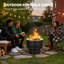 Smokeless Fire Pit Wood Burning Firepit Table - Removable Ash Pan & Dust Bag Included - Outdoor Fireplace