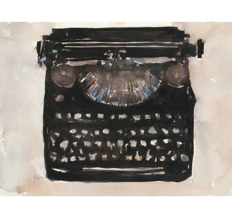 Art sur toile tendue Red Barrel Studio® Dixon, Samuel, titre: Typing I, H 19 po x l 24 po