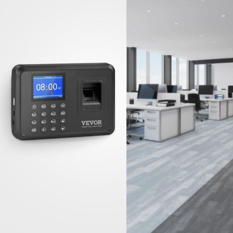 Time Clock Biometric Clock 100000 Records Employee Attendance Machine