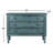 Elegant Andrianna Accent Chest – 3-Drawer Vintage Fir Wood Storage with Blue Finish for Living Room