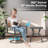 5-Piece Outdoor Patio Dining Set With 4 Swivel Chairs & 1 Square Table – Bistro Set For Garden, Deck, Backyard, Porch