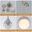 Mini-luminaire suspendu en forme de goutte 2 en 1 et semi-encastré en nickel satiné avec verre fumé double couche