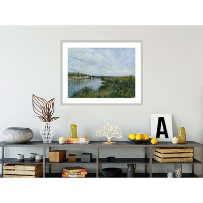 «View of Saint-Mammes» par Alfred Sisley, impression giclée sur cadre