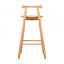 Ensemble de 2 tabourets de bar en bois d'hévéa d'intérieur avec une conception durable et ergonomique pour le confort et le style
