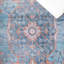 Dujuan Oriental Blue/Orange Area Rug-2041403025