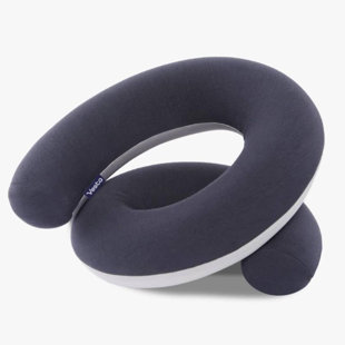 Vesta Loop Travel Neck Pillow – S-Shape Memory Foam With Spiral Chin & 360° Support, Airplane, Car & Office Pillow (Space Grey)