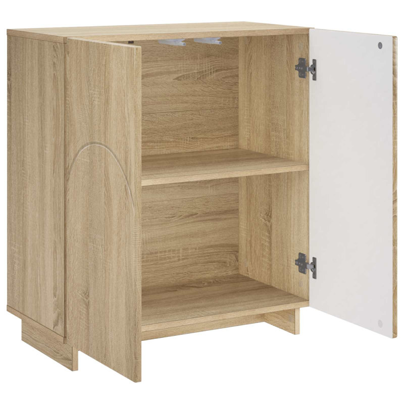 Sideboard 67 x 34.5 x 75 cm Engineered Wood Cabinet Kitchen Buffet Table, Sonoma Oak