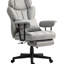 Fauteuil de bureau de 45,3 po à 48,4 po de hauteur, gris, avec 6 points de vibration, soutien lombaire, siège large pour utilisation prolongée et chauffage à 3 niveaux, coussin amovible, capacité de 400 lb