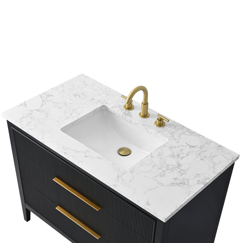 Emma 42" W Single Vanity, Black