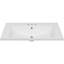 Plateau de meuble-lavabo simple 30 po avec lavabo blanc, 3 trous de robinet, céramique, blanc