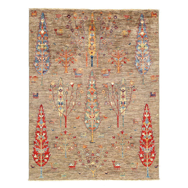Abstract Area Rug in Gray