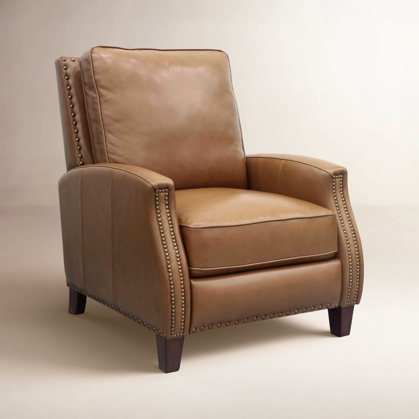 Llewellyn 31" Genuine Leather Manual Recliner, Shoreham Ponytail