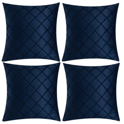 Ensemble de 4 coussins décoratifs en velours