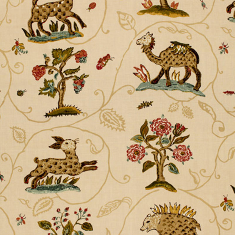 La Menagerie Fabric, Cream