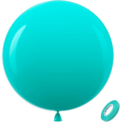Teal Giant Balloons 36 Inch - 8 Pack Jumbo Teal Balloons Large Round Turquoise Latex Balloons For Wedding Bridal Shower Birthday Party Backdrop Decorations