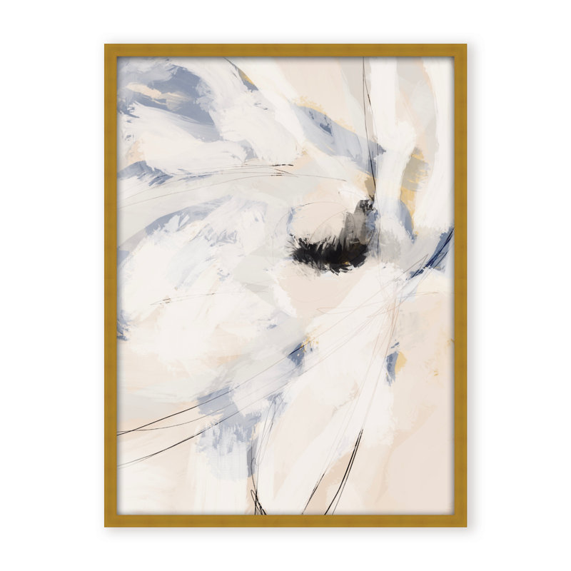 Nature Inspired Nomadic Blossom, 40" H x 30" W x 1.125" D, Framed Print, Gold