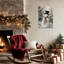 Hiver, bonhomme de neige, art mural - photos de Noël rétro, décoration des Fêtes pour le salon, scène de neige de l'hiver-955684057
