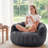 Compression Plush Pumpkin Bean Bag Chair, High-Density Foam Filled Lounge Chair-947555113
