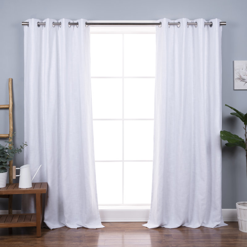 Mendelsohn Polyester Blackout Grommet Curtain Panel, Opticwhite