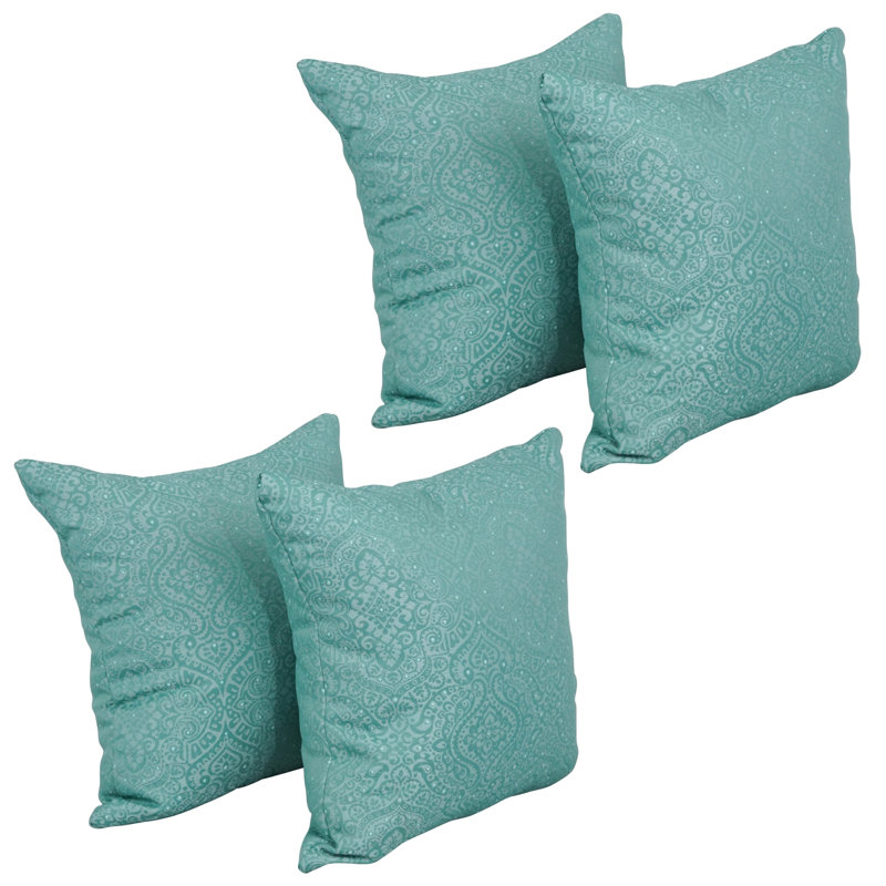 Ensemble de 4 coussins décoratifs en jacquard 41_17 pouces, Verre de mer Mabul