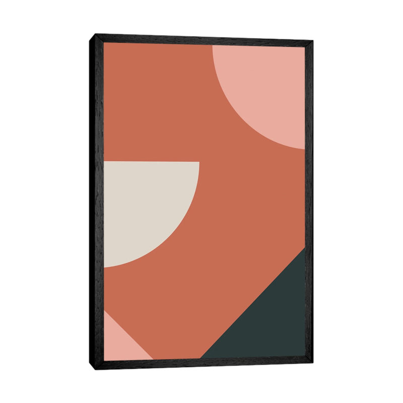 Orbit III Modern Geometric - Print on Canvas, 101.6 cm H x 66.04 cm W, Black Framed