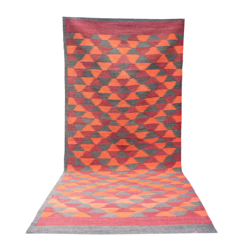 Neptune Rectangle 160 cm x 195 cm Geometric Hand Woven Kilim