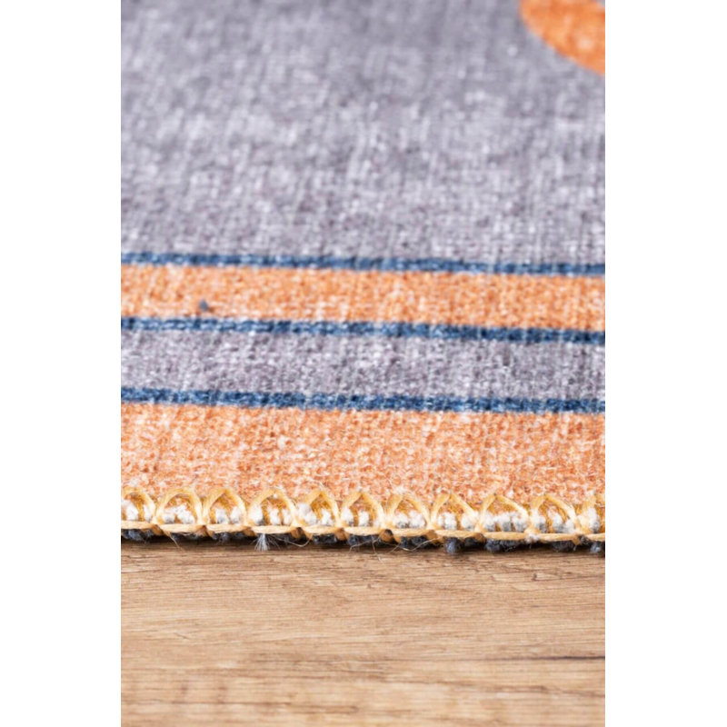 Tapis à motif tigre orange gris Opus, Rectangle 8 pi 3 po x 11 pi 6 po