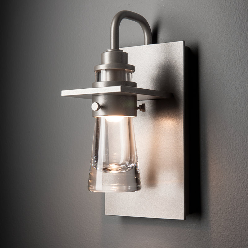 Erlenmeyer Outdoor Sconce, 9.5" H x 4.5" W x 4.7" D, Coastal Burnished Steel