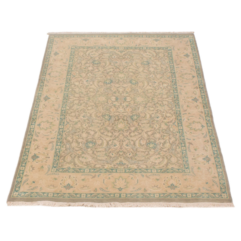 Tapis rectangulaire unique en laine 4 pi x 6 pi 5 po années 1990 Abbiney