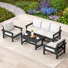 Reata HDPE 4 Piece Sofa Seating Group with Cushions