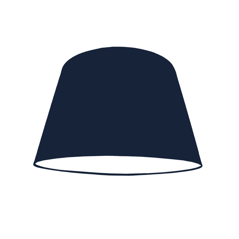 Cotton Empire Lamp Shade ( Clip On ), H16 x W25 x D25cm, Navy Blue