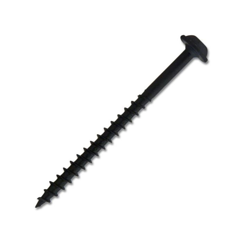 # 8 x 2-1 / 4 po. Tête carrée ronde noire à filetage grossier autotaraudeuse